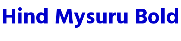 Hind Mysuru Bold लिपि